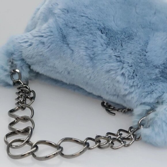 CHANEL Chain Shoulder Bag Blue CC Auth PP307V - Picture 6 of 15